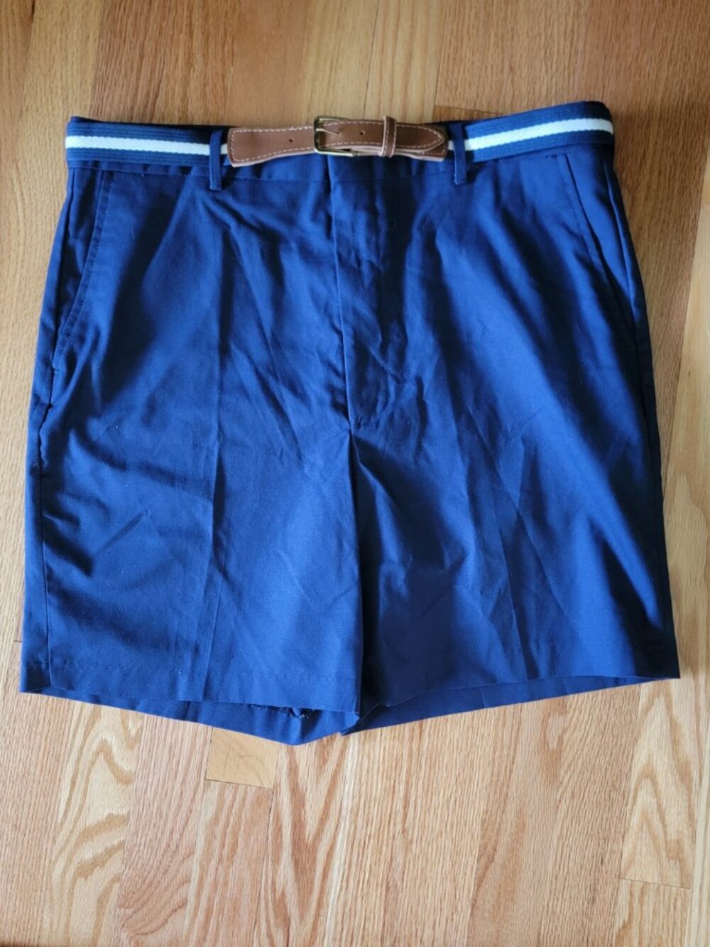 Vintage Knightsbridge Menswear Navy Shorts size W36 with Belt New W/O tags